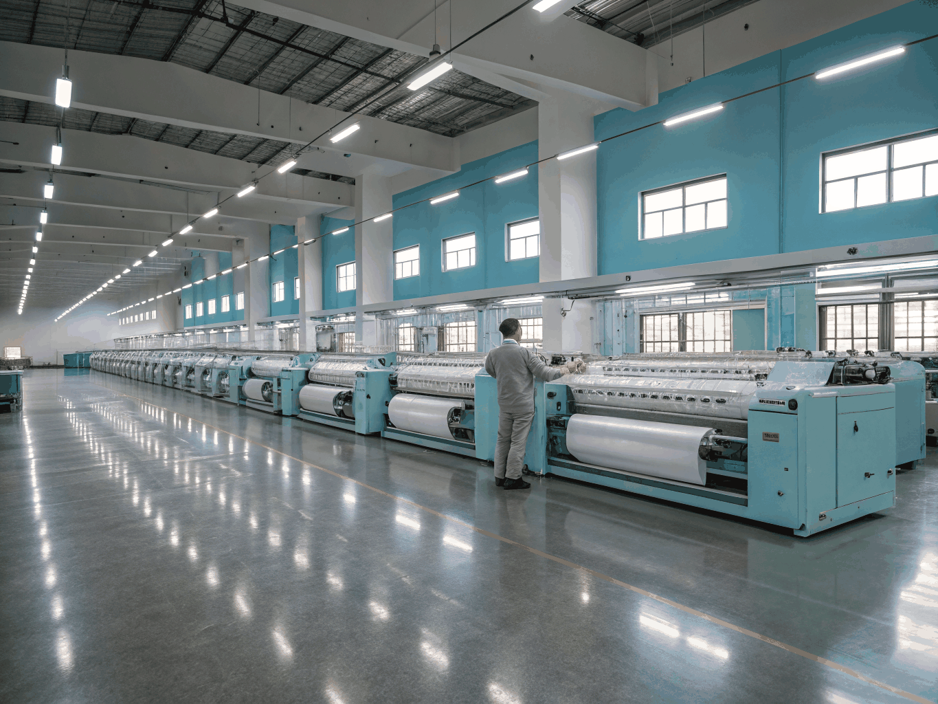 Dutch and Asian production engineers auditing raw fiber yarn and fabric batch intake